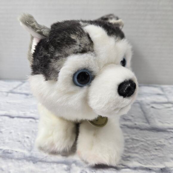 Miyoni Tots Aurora Realistic Husky Wolf Pup Plush Blue Eyes April 2024 10 inch - Picture 8 of 16